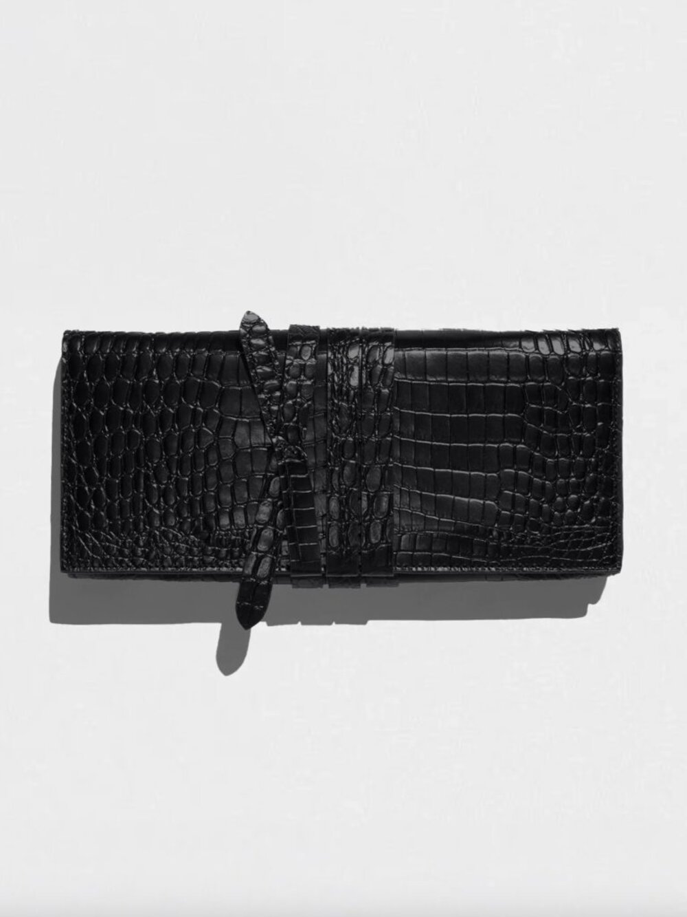 Brochu Walker The Bridle Croco Leather Shoulder Pochette with Chain Strap
